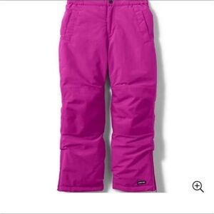 Lands End hot pink snow pants double lined like new condition
